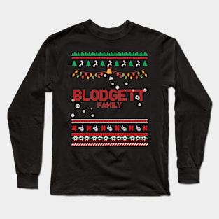 Blodgett Family Christmas, Name Xmas , Merry Christmas, Name , Birthday, Middle name Long Sleeve T-Shirt